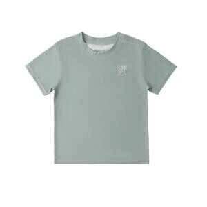 NEW RYLEE + CRU boy's short sleeve rashguard in sea green